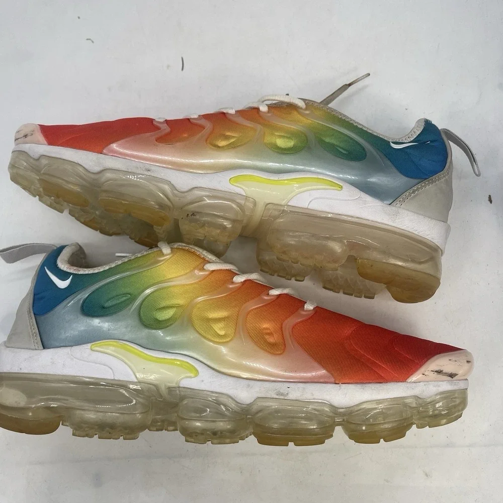 Nike Air Vapormax Plus Shoes Mens 11 Multicolor Rainbow Sneakers 924453-103